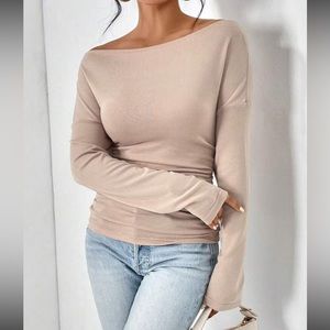 Boho asymmetrical ruched top